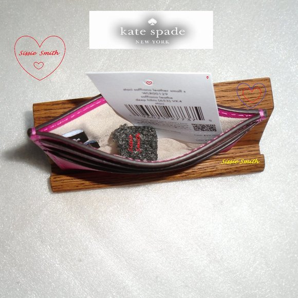 ♠️ Kate Spade ♠️ Deep Hibiscus Staci Small Slim Card Holder - Picture 2 of 8